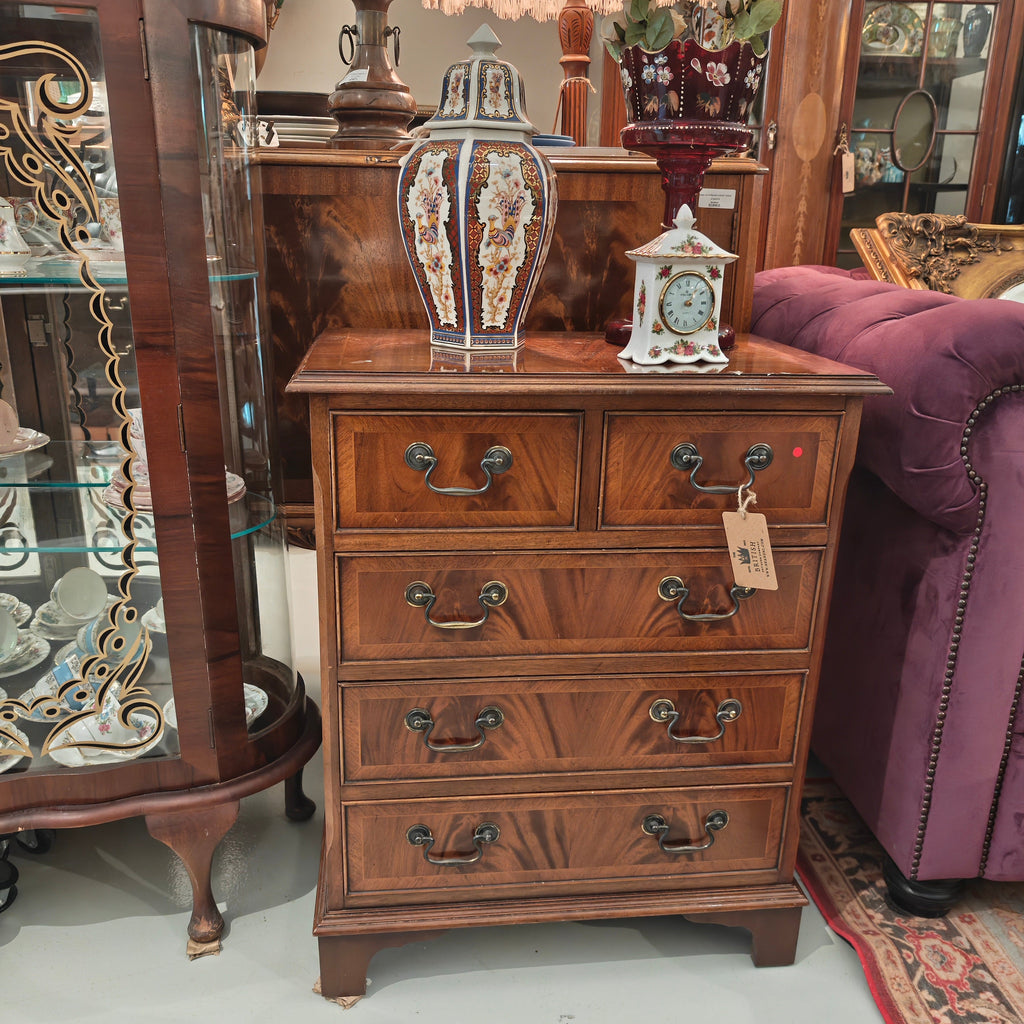 Victorian Style Mahogany Chest of Drawers — 5 Drawers
