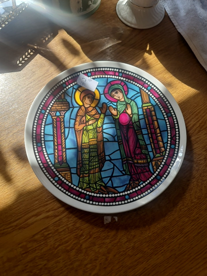 STAINED GLASS WINDOWS plate by Crown Staffordshire