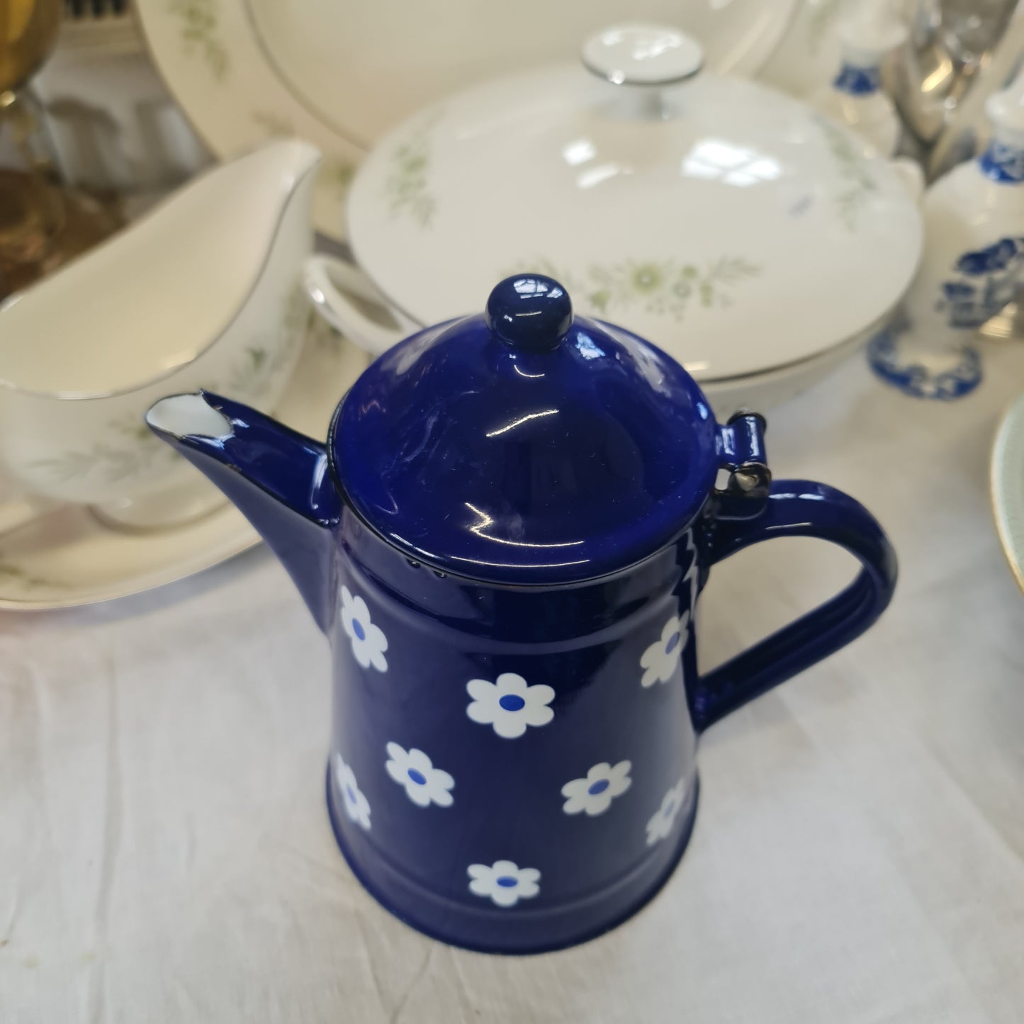 Yugoslavia vintage enamel coffee pot