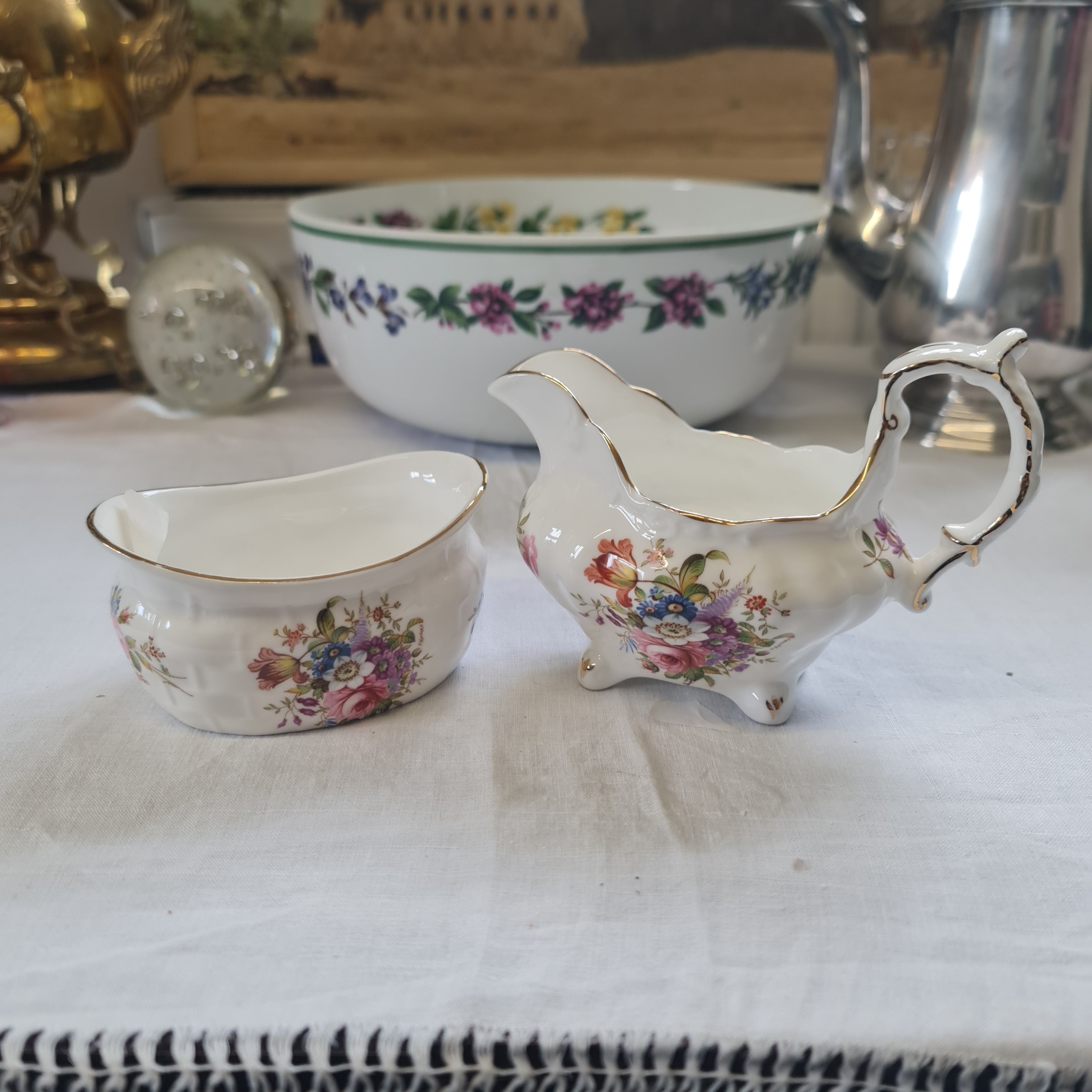 Vintage rare Hammers let milk jug and sugar bowl