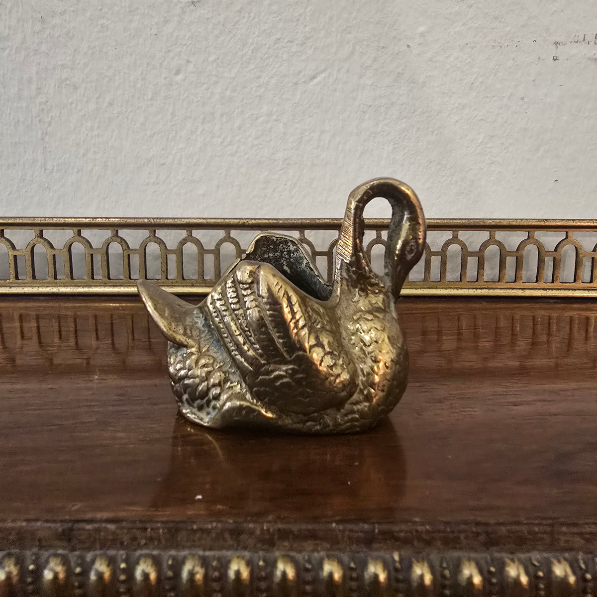 Brass Swan Figure