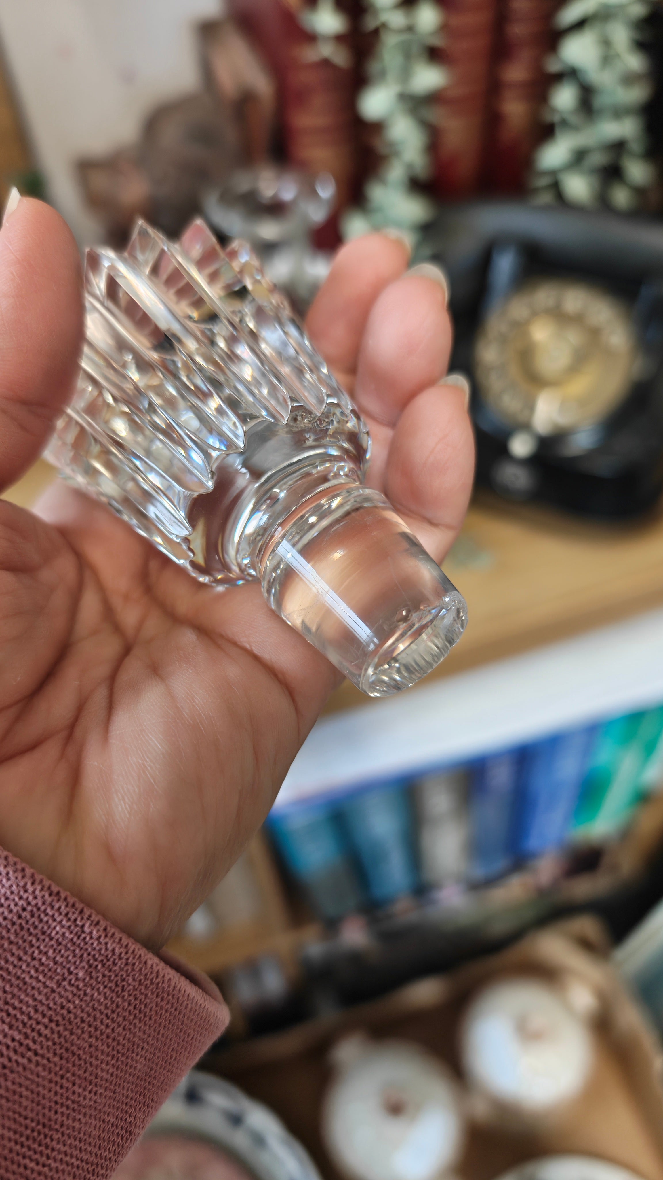 Vintage Waterford crystal decanter - minor chip on top