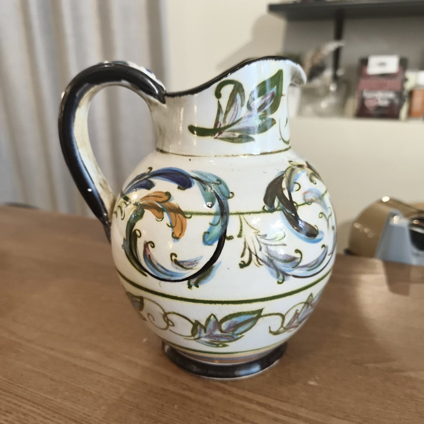 Hand-Painted Jug — Glyn Colledge (Signed, c.1950s–60s)