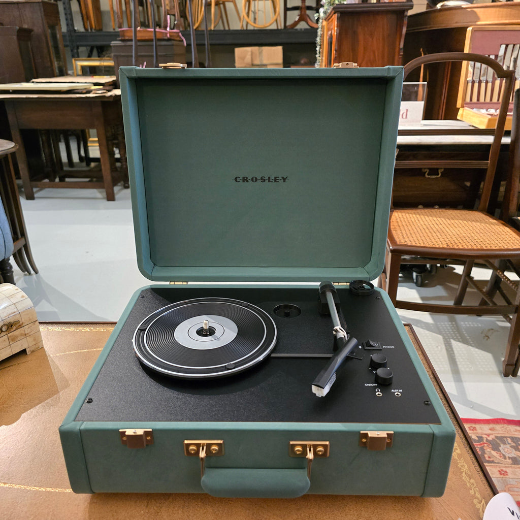 Brand New Crosley Portable Suitcase Turntable Record Player – Sage Teal Green
