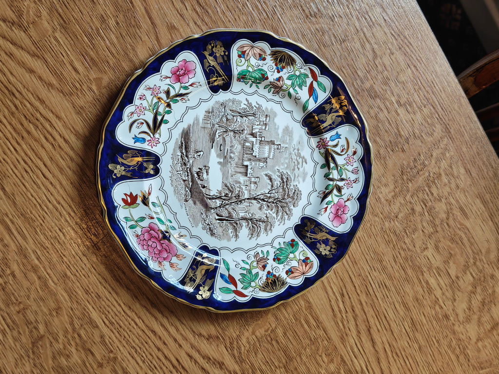 Rare Mason part handpainted plate - Windsor castle