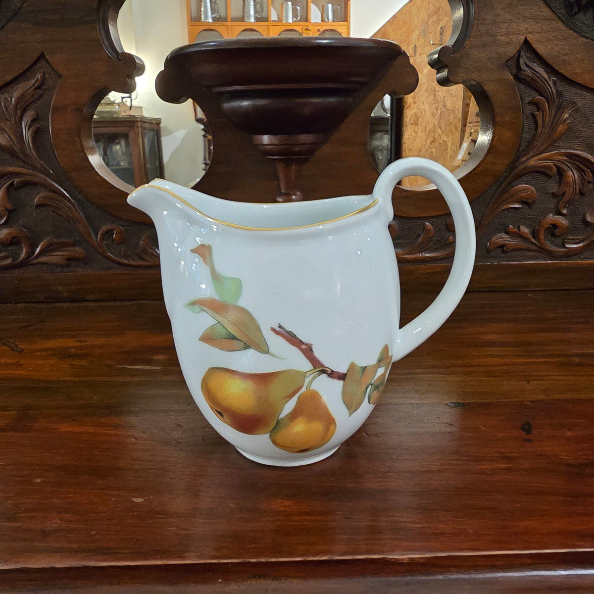 Royal Worcester "Evesham" Tea Set with Gold Rim