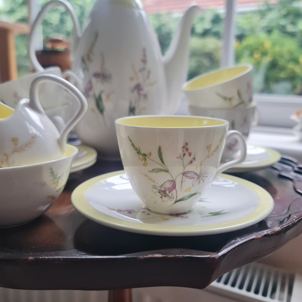 Stunning vintage Old Foley coffee set with coffee pot