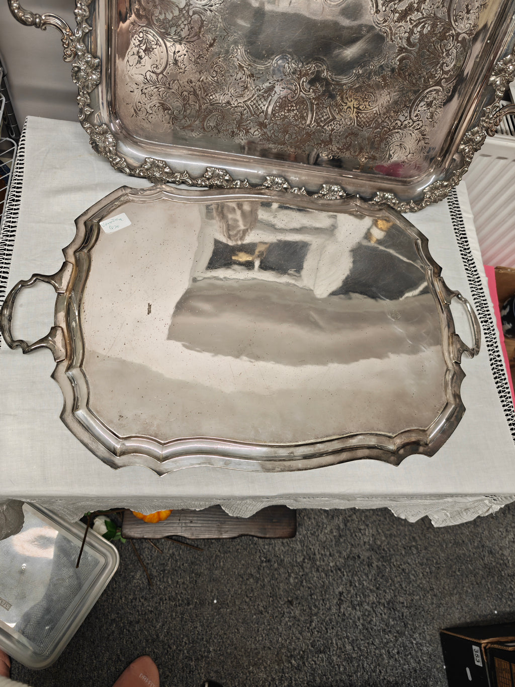 WALKER & HALL ENGLISH PRINCE's SILVER  PLATED TWO-HANDLED TEA TRAY