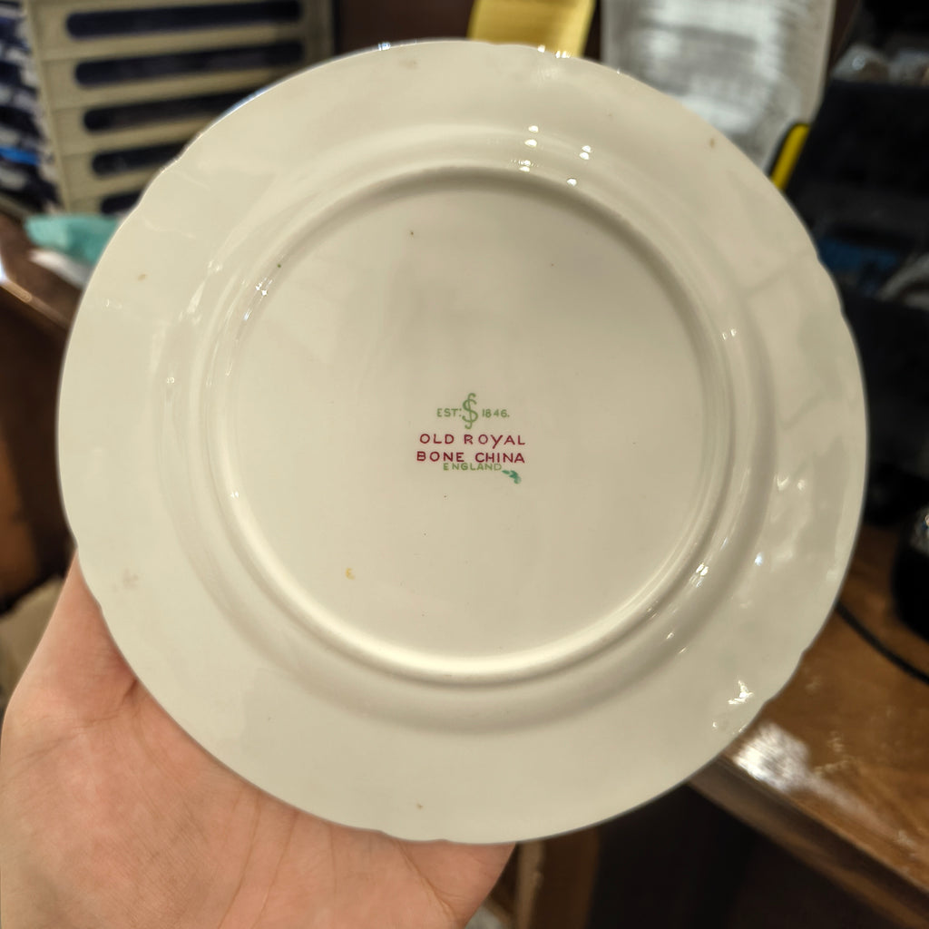 Vintage Old Royal Bone China Cake Plate 18cm