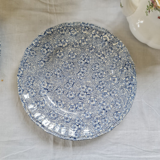 Enoch Wedgwood Kensington chinz blue and white plate