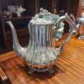 Victorian period hand soldered tall teapot silver plated