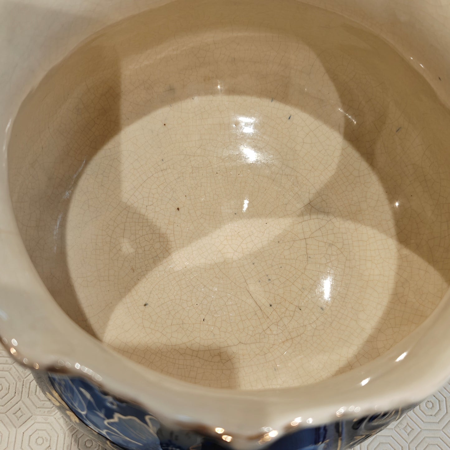 Antique Burslem plant pot - minor defect