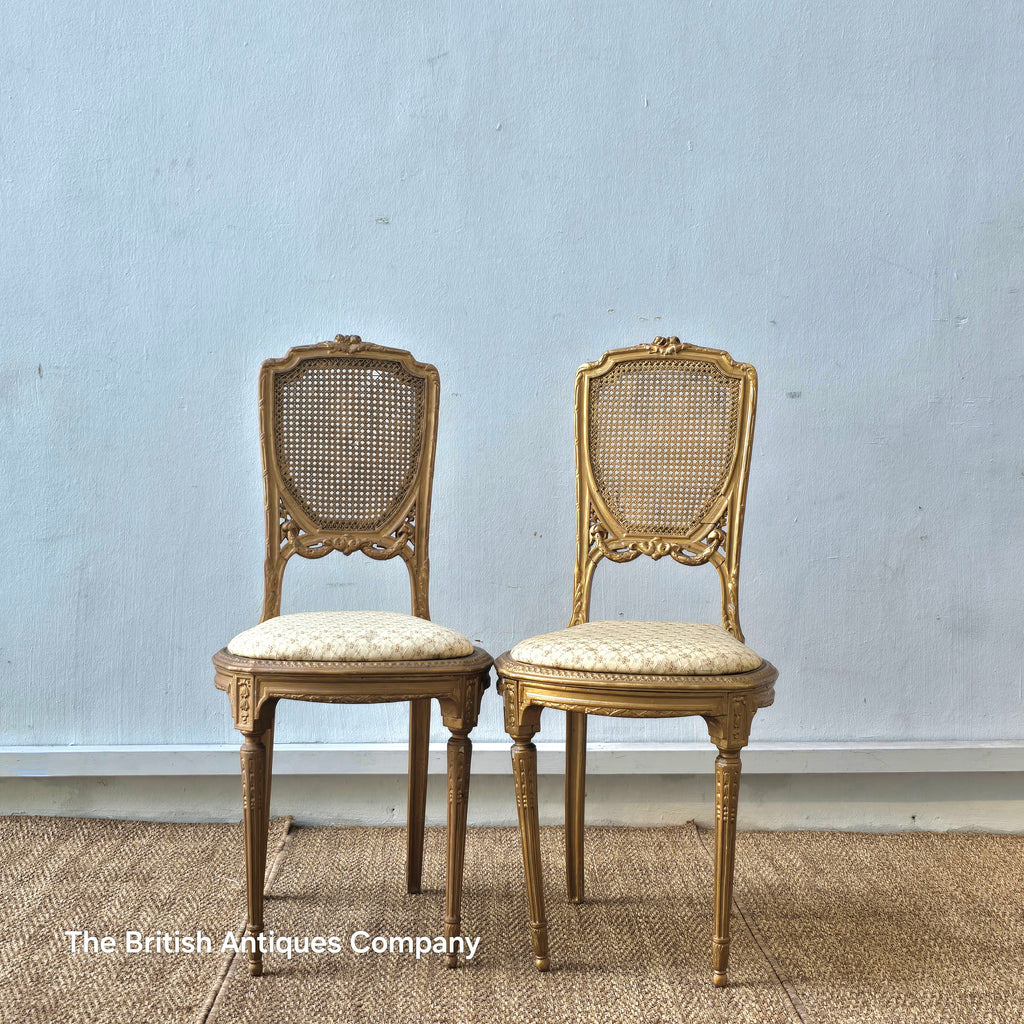 Pair of Victorian French Petite Chairs