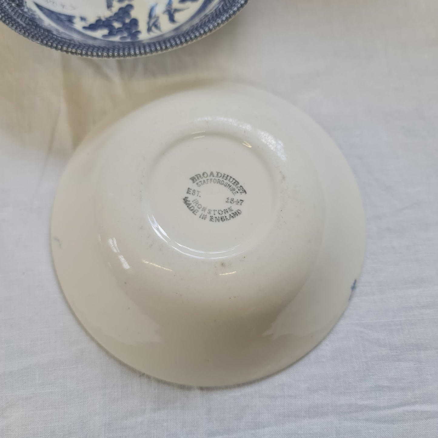 Broadhurst vintage Blue village soup bowl