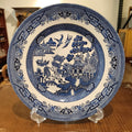 Vintage Churchill England Blue Willow Dinner Plate 24cm | 1980s