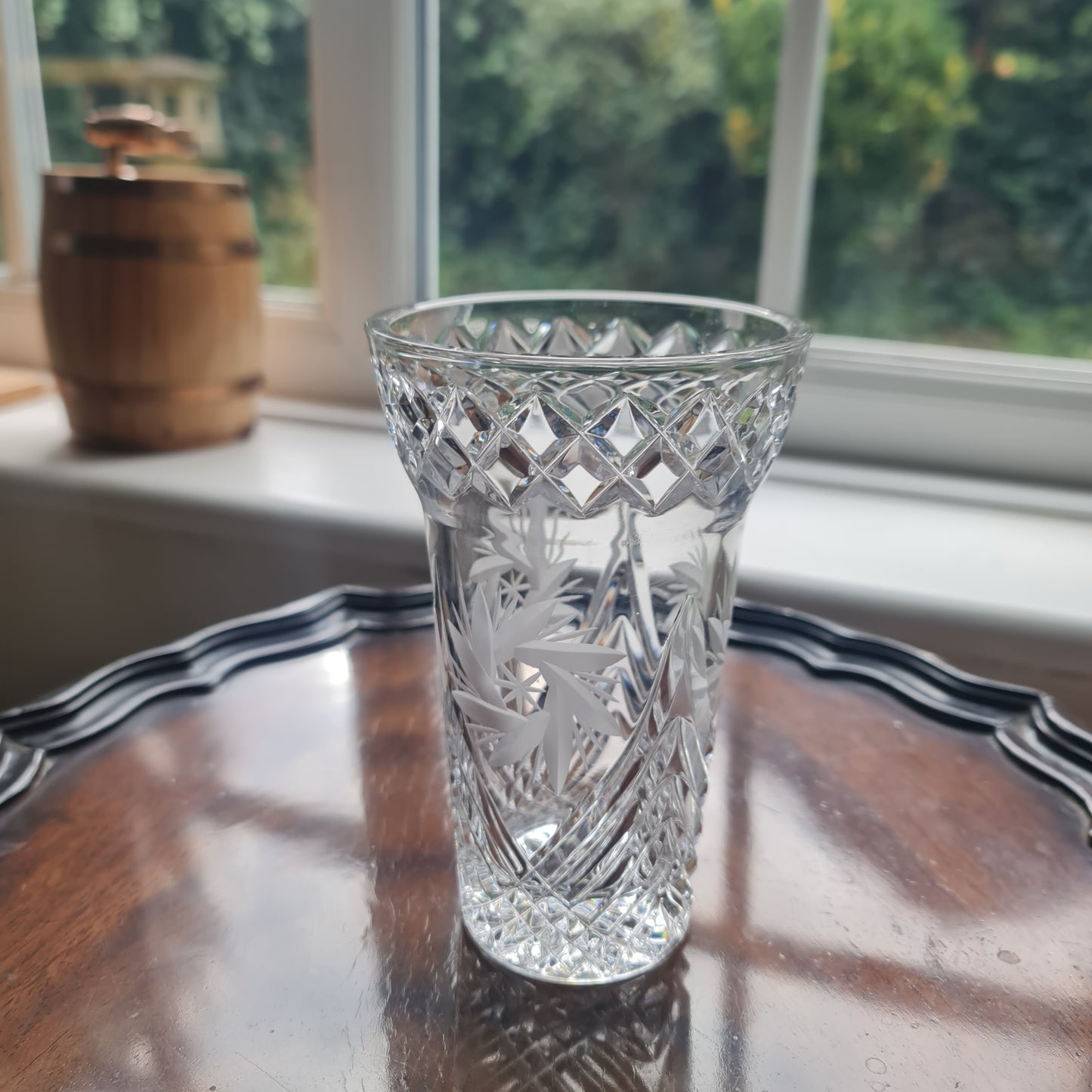 Amazing handcut crystal by Stuart Crystal vase ( waterford's owned)
