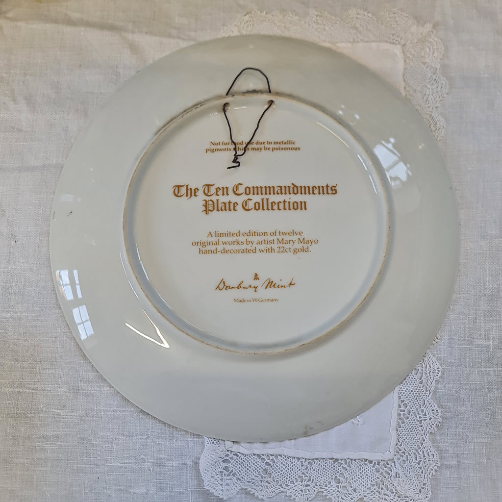 The Danbury Mint's "The Ten Commandments Plate Collection," featuring art by Mary Mayo.
