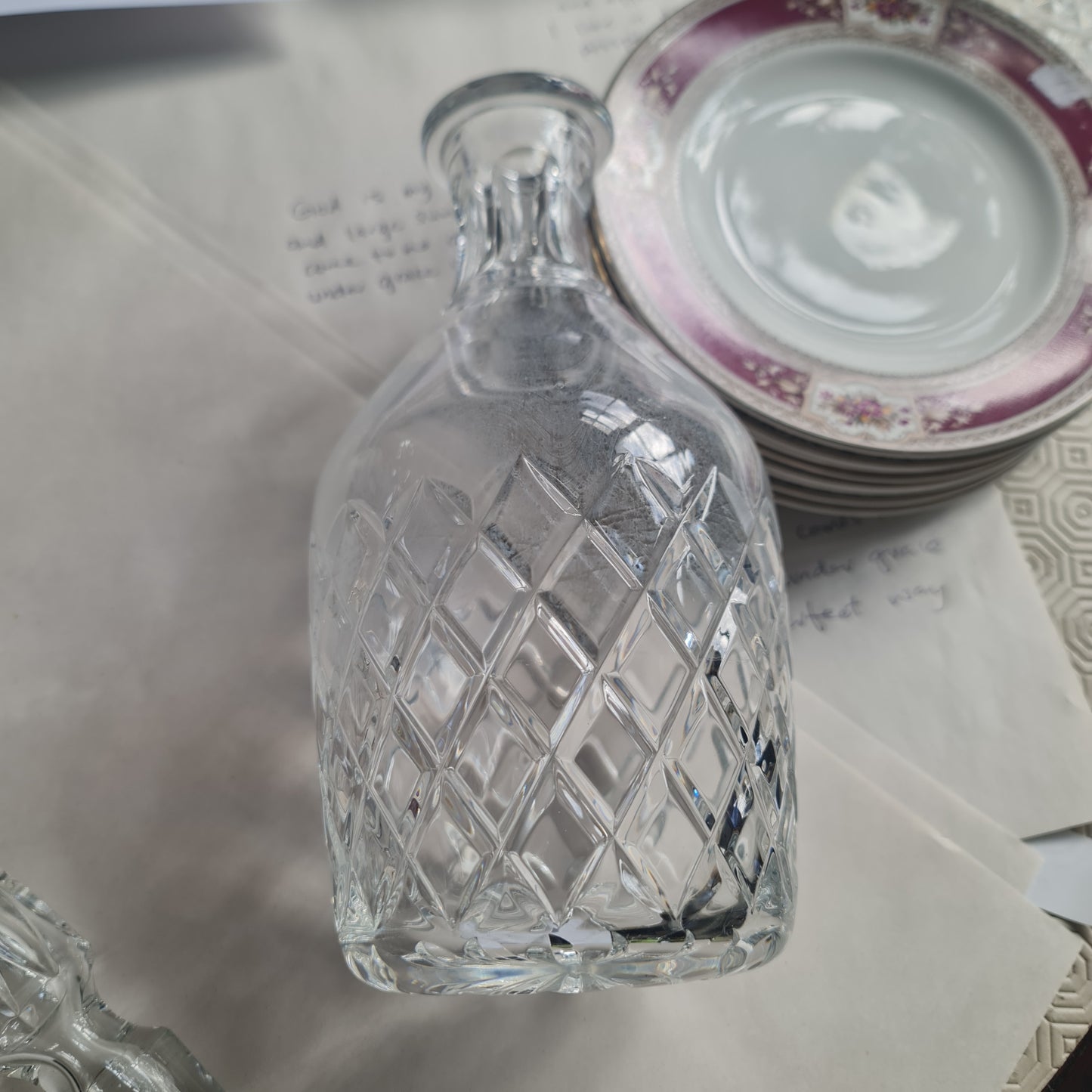 Early period handcut crystal decanter