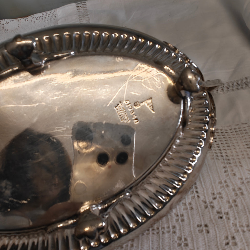 Vintage Walker and Hall silver plated bread basket