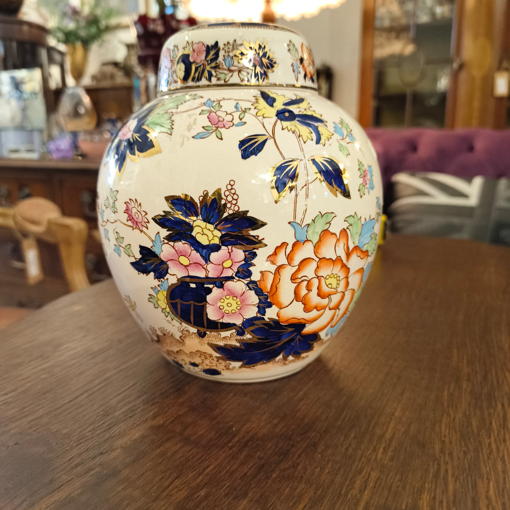 Mason's Ironstone Hand-Painted Ginger Jar
