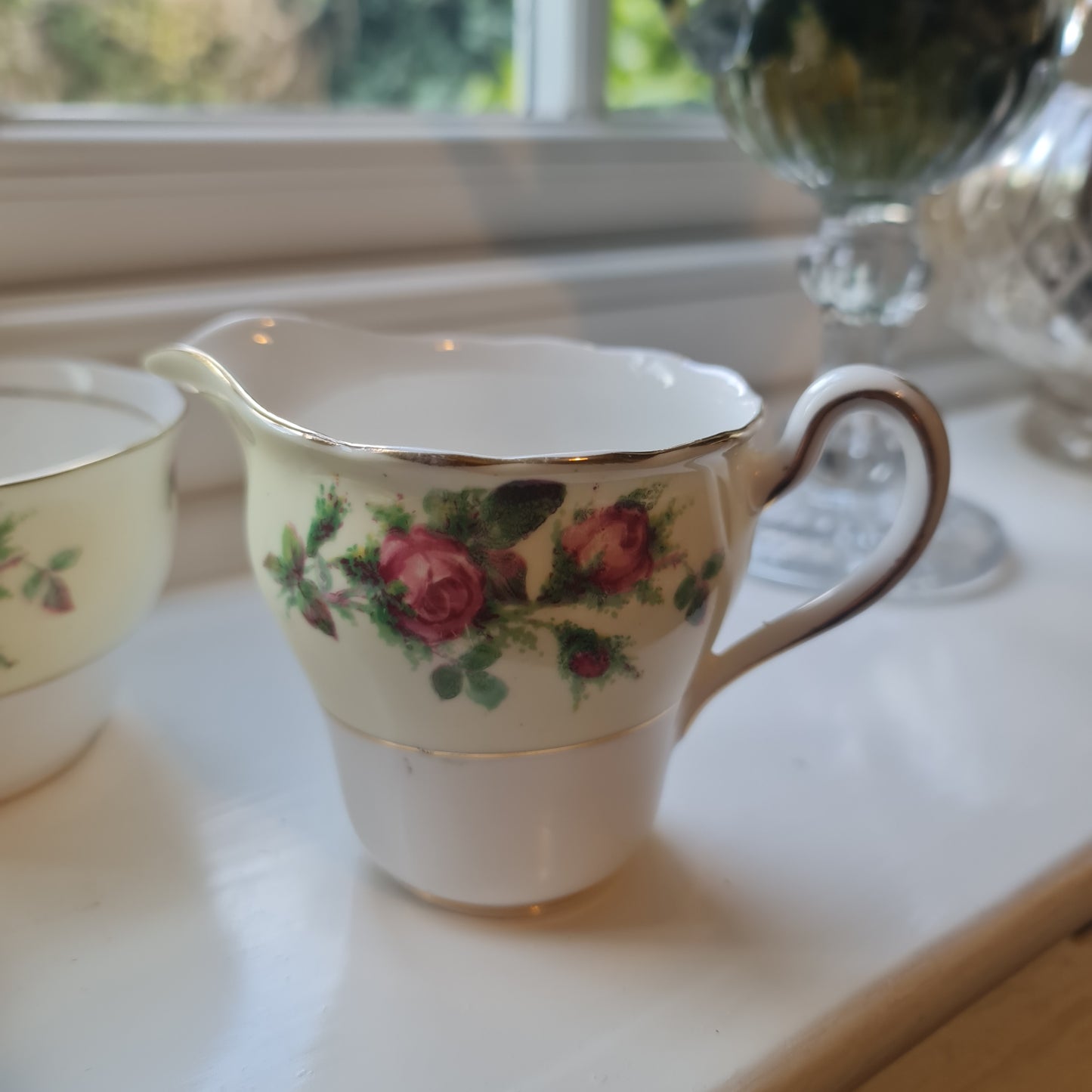 1960's Colcough Red Rose Fine Bone China Teaset