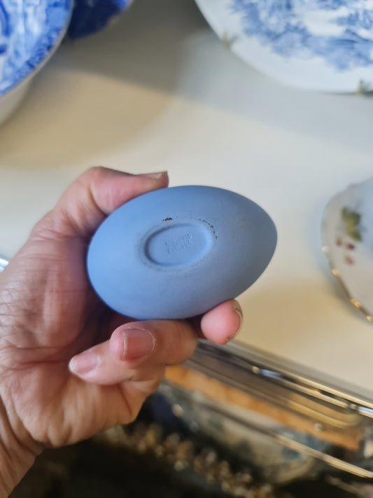 Wedgwood jasperware light blue Egg trinket box