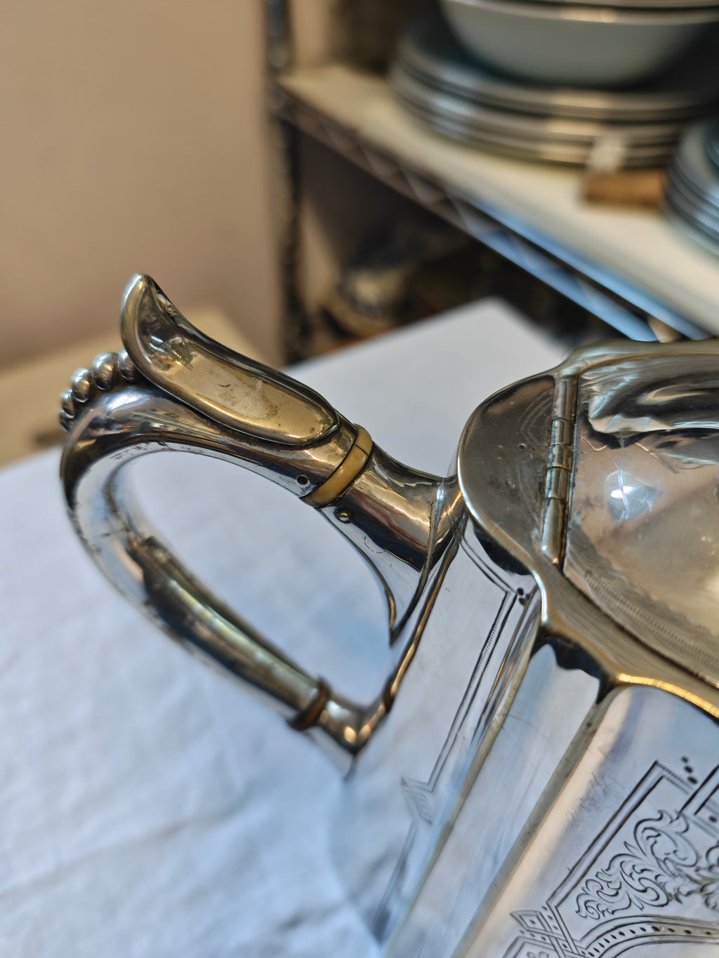 Victorian silver plated teapot with A1 plating.