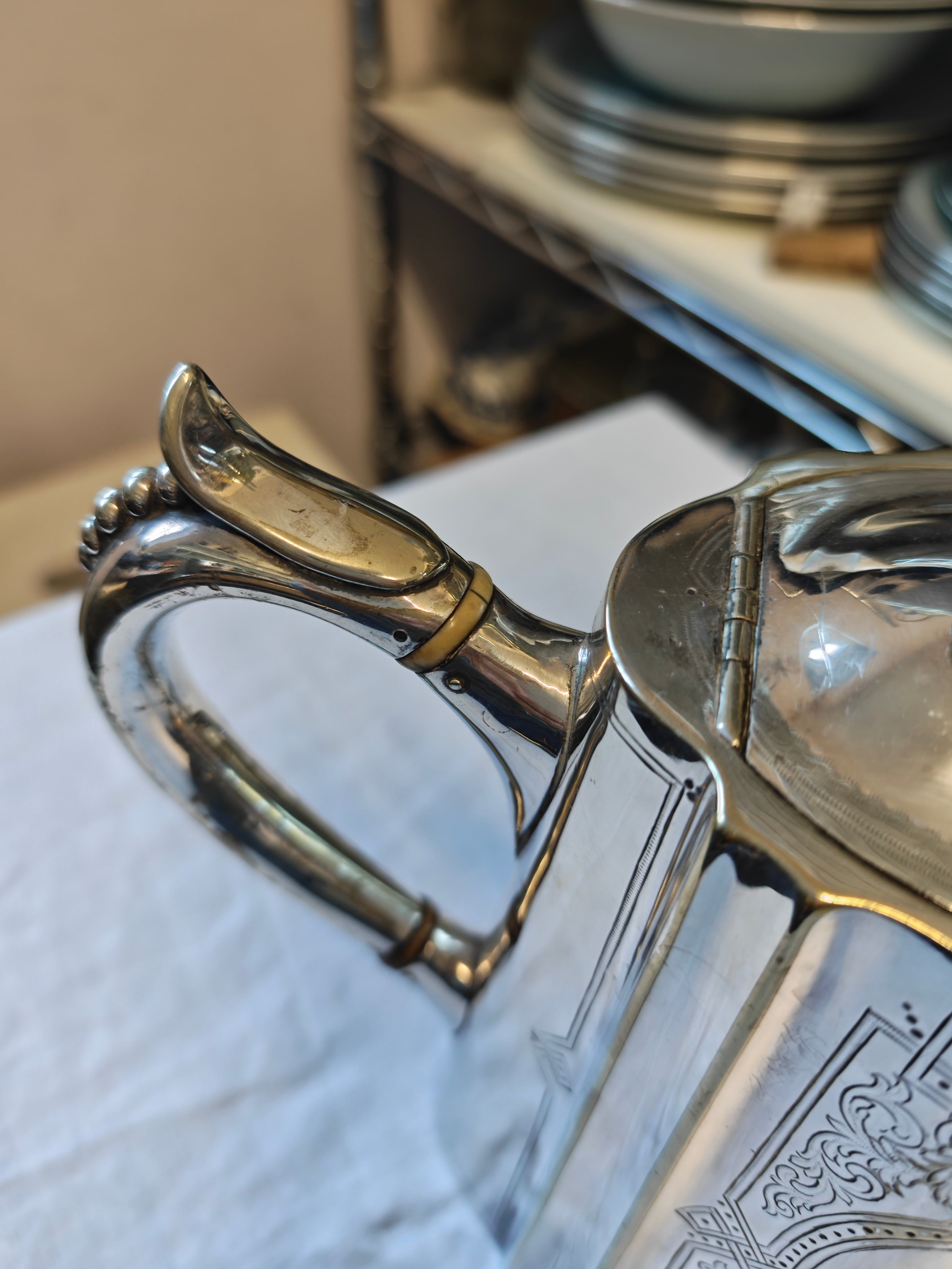 Victorian silver plated teapot with A1 plating.