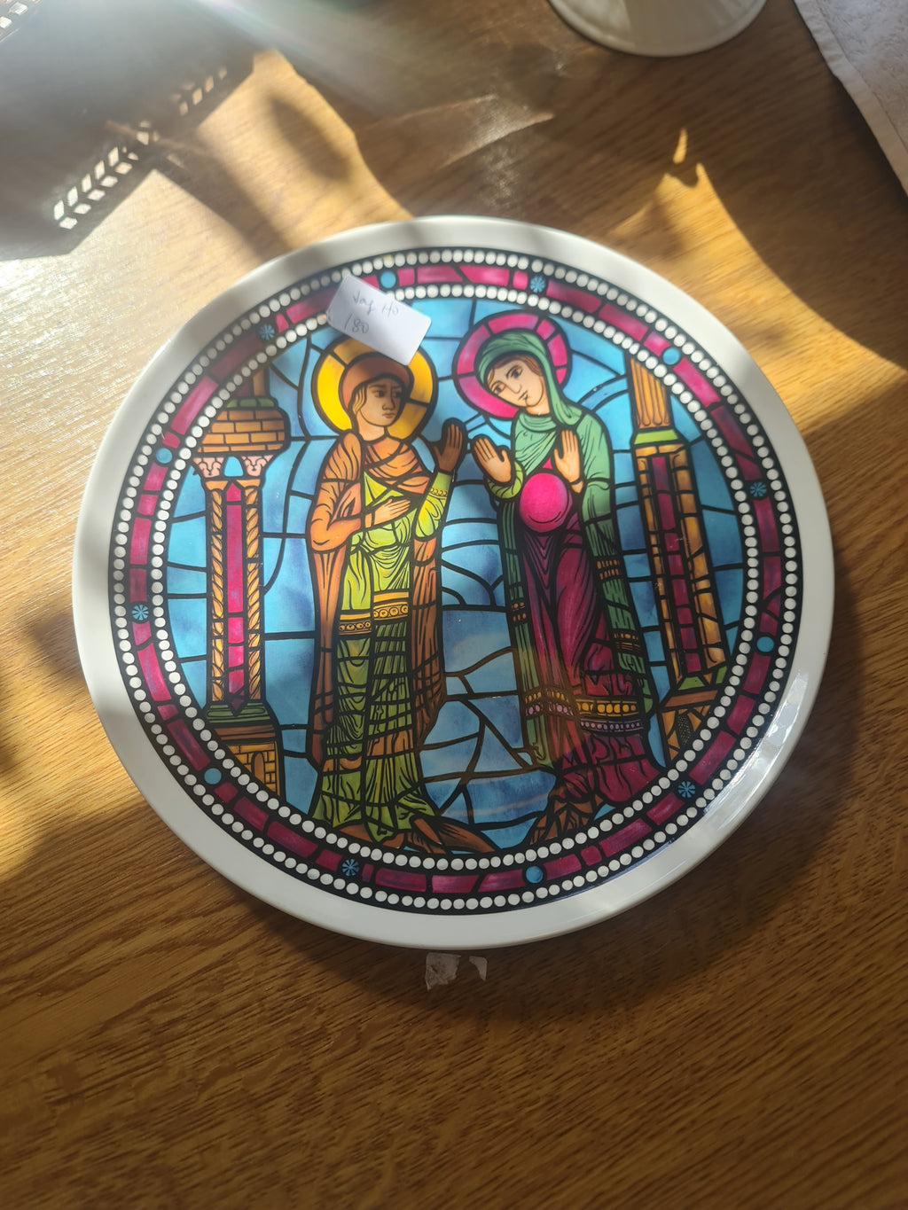 STAINED GLASS WINDOWS plate by Crown Staffordshire