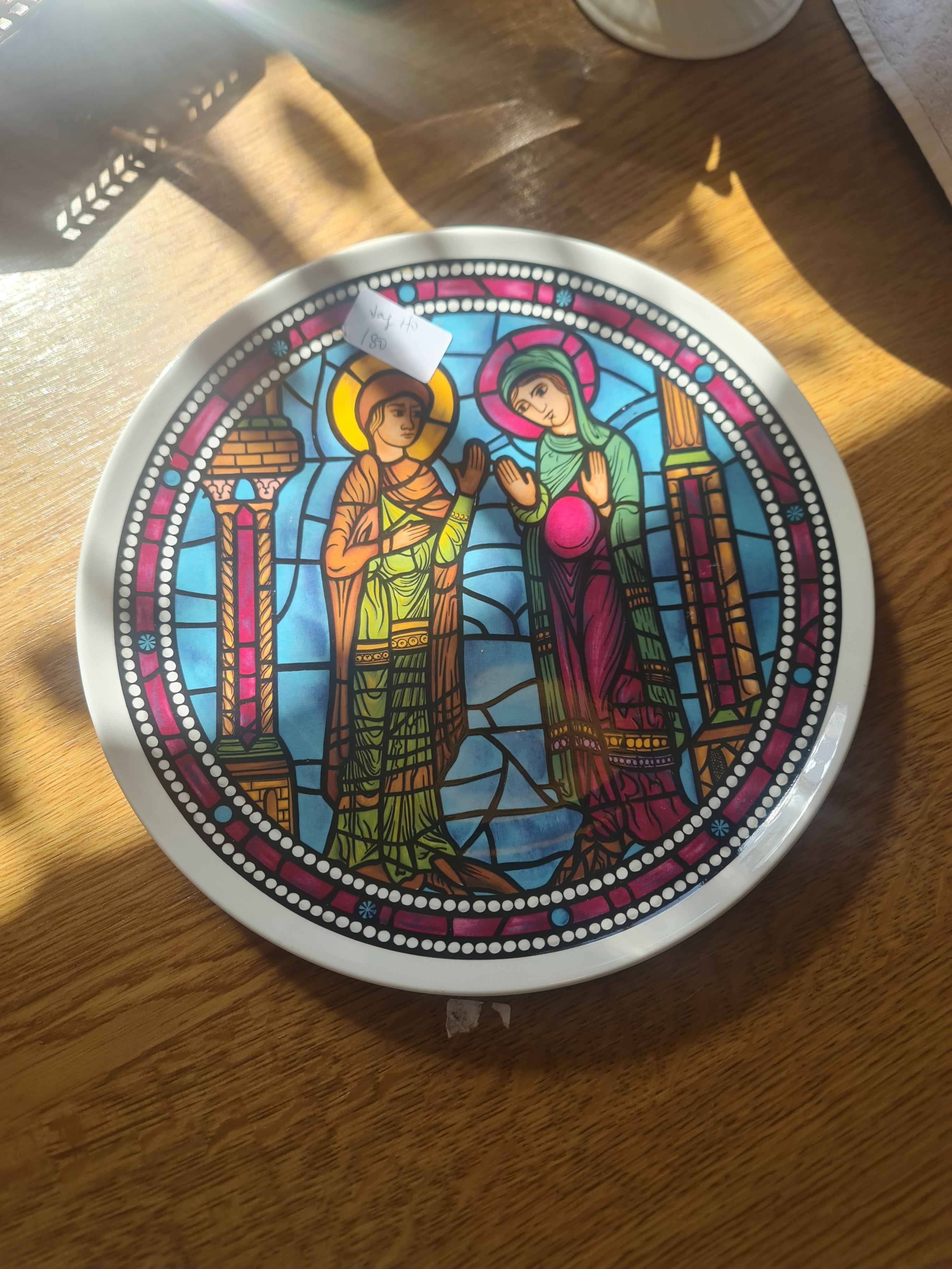STAINED GLASS WINDOWS plate by Crown Staffordshire