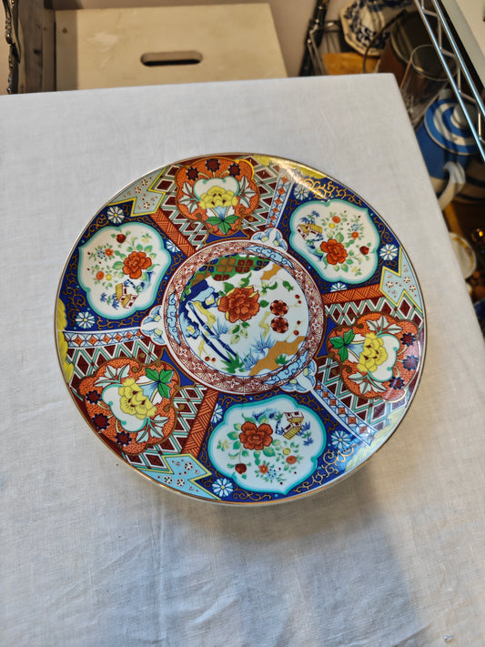 Japanese Imari Ware Porcelain Plate, 10 1/4 VGC