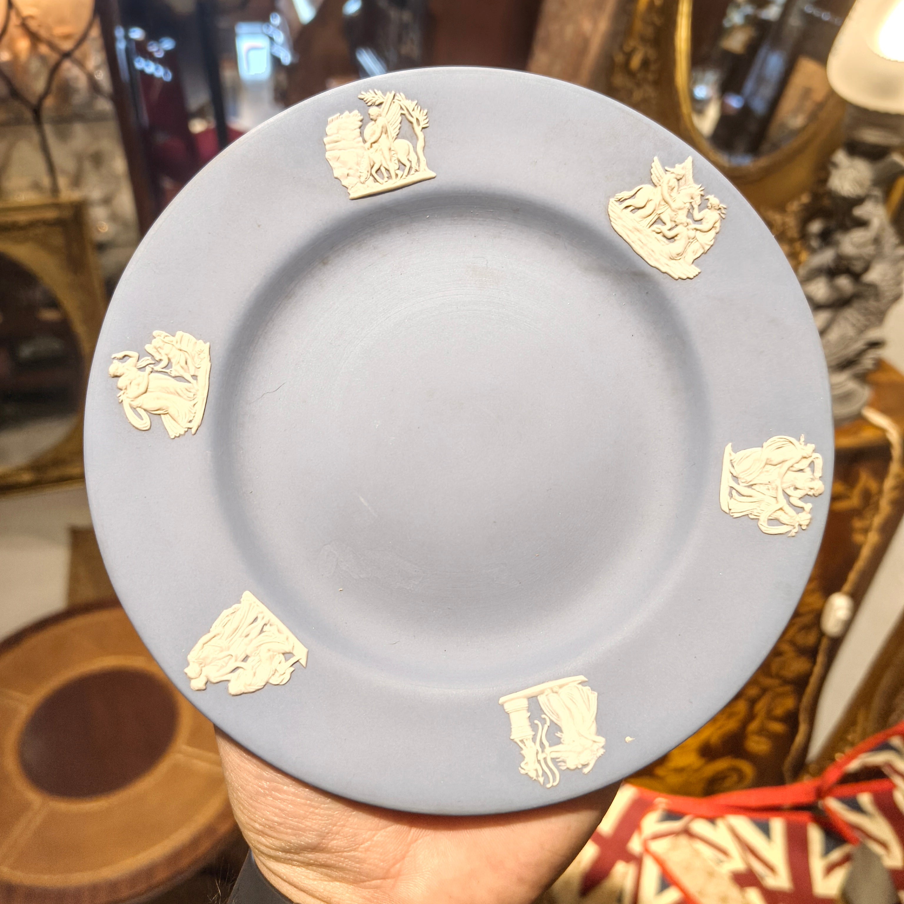 [Aug New Arrival] Wedgwood Jasperware Vintage Pale Blue Plates (16.5cm)