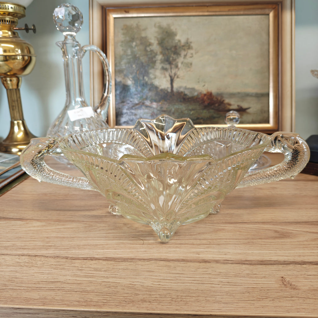 Vintage Art decor glass fruit bowl 1930