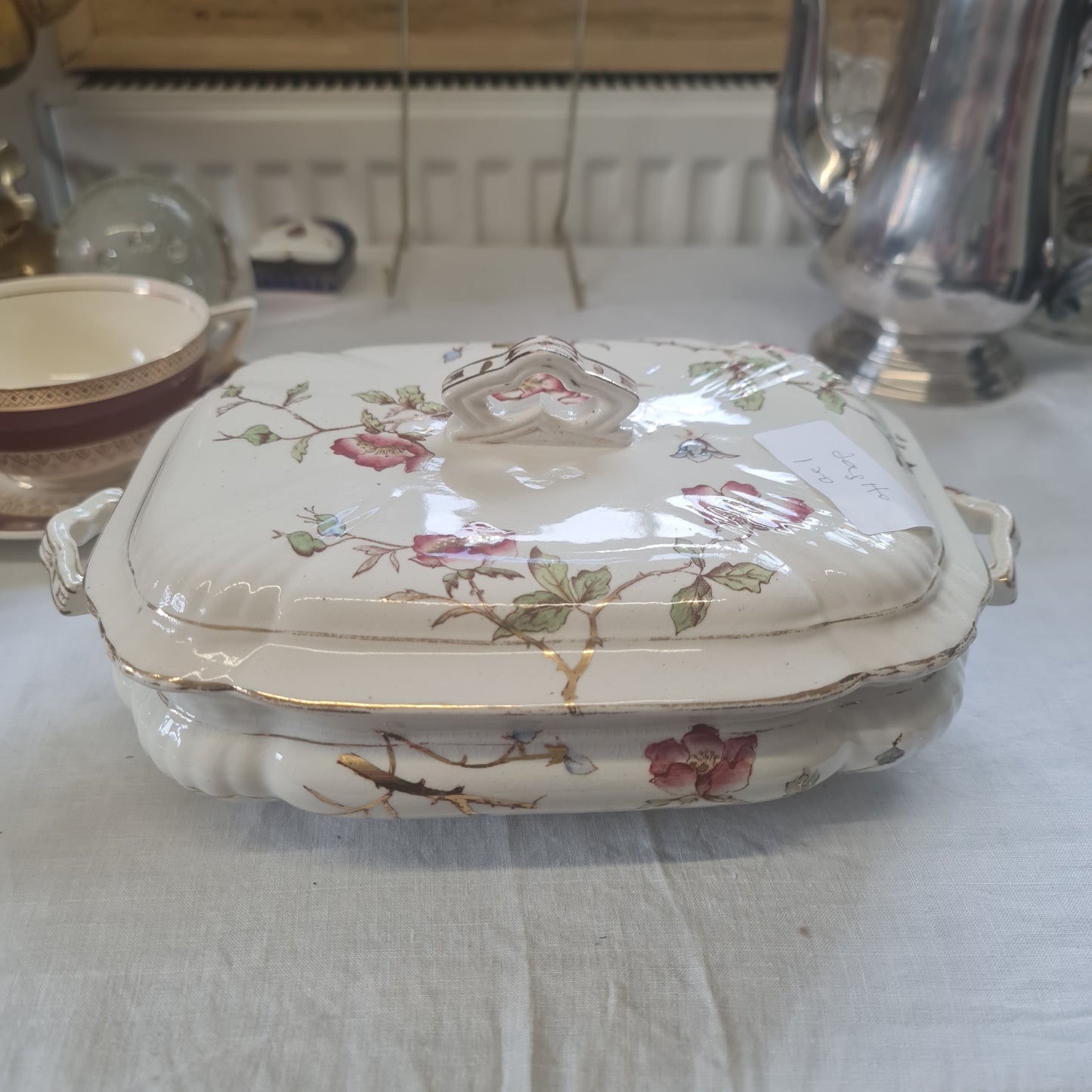 A beautiful antique covered tureen.