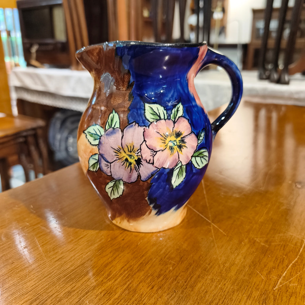 Vintage H&K Tunstall Hand-Painted Ceramic Jug