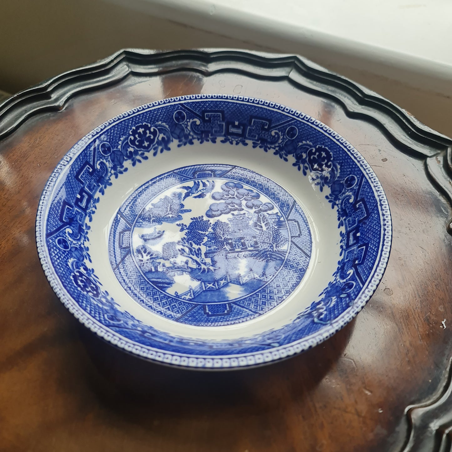 Alfred meakin blue willow soup bowl