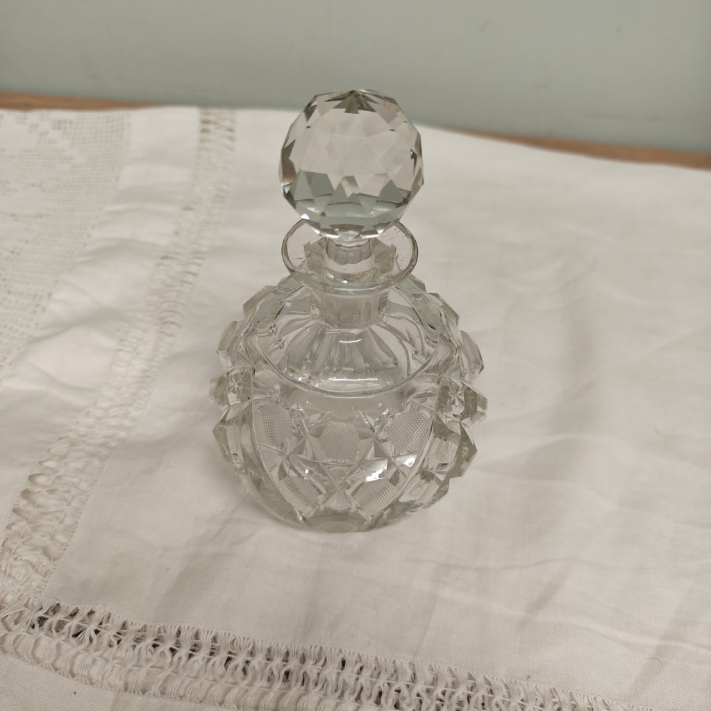 Vintage pressed glass small decanter