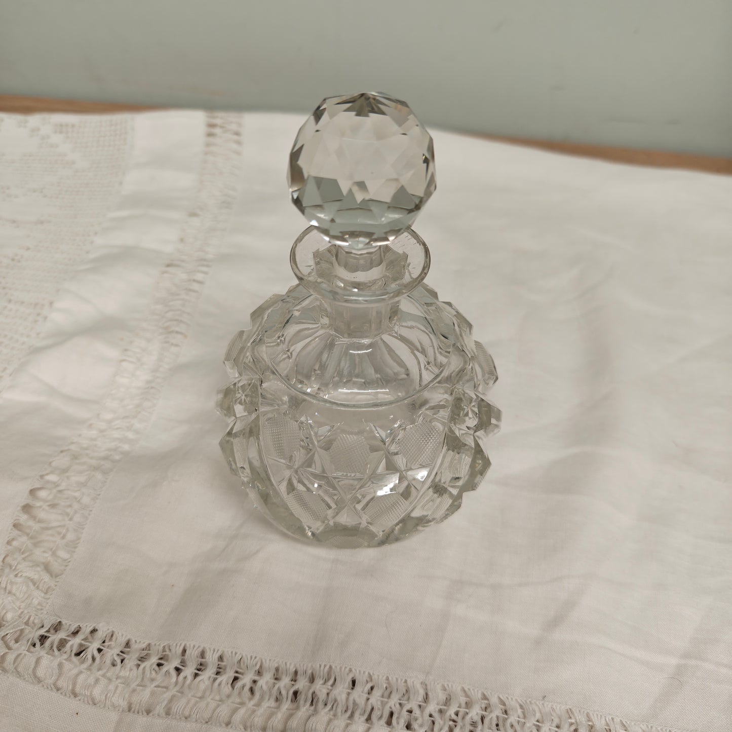 Vintage pressed glass small decanter