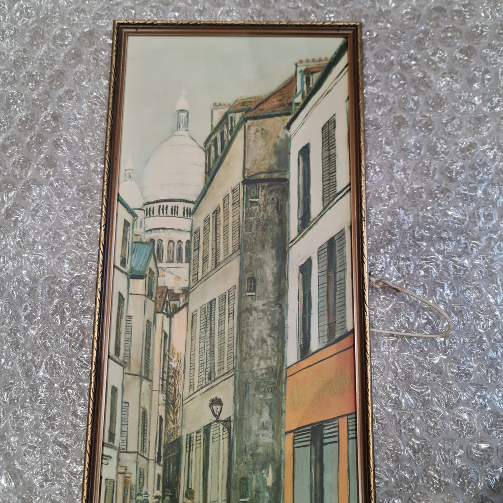 Vintage print of Montmartre Paris