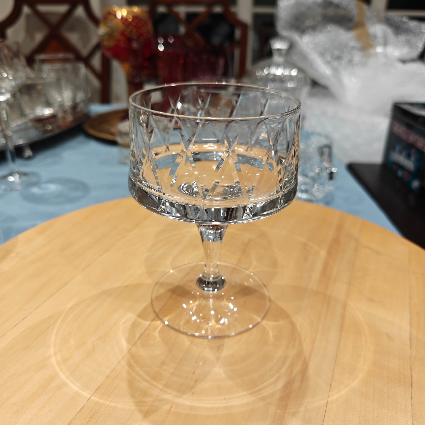 This is a Cristal d'Arques-Durand champagne/tall sherbet glass. 091