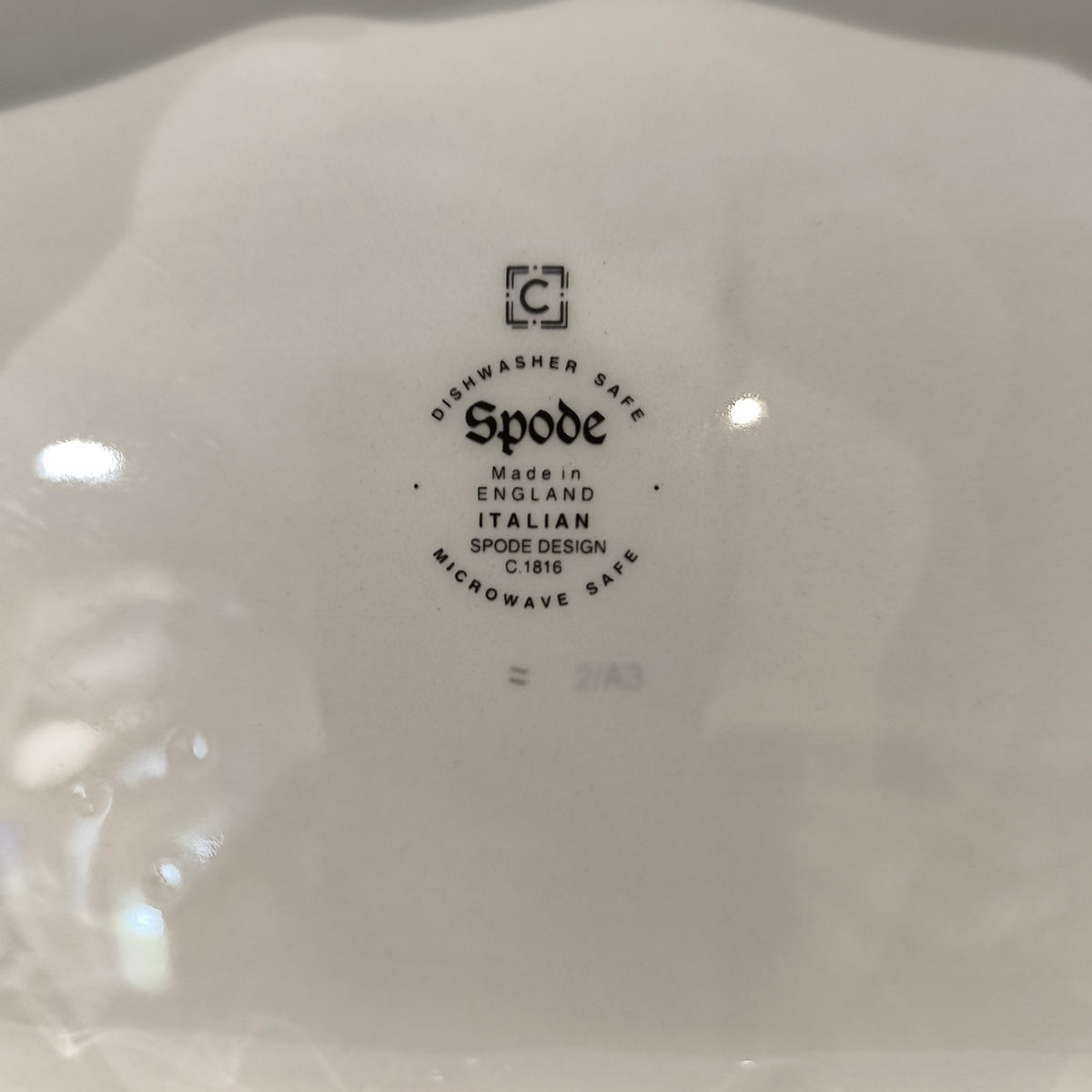 Spode Blue Italian Footed Fruit Serving Dish