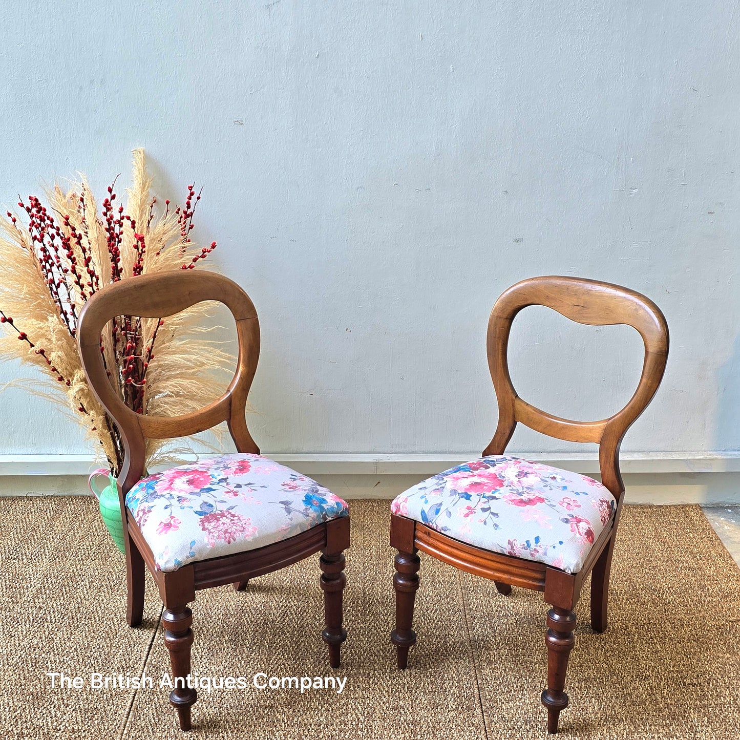 A pair of Victorian Mahogany chair with sprayed legs