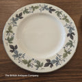 Royal Doulton English Translucent China Burgundy Cake plate and Breakfast Plate