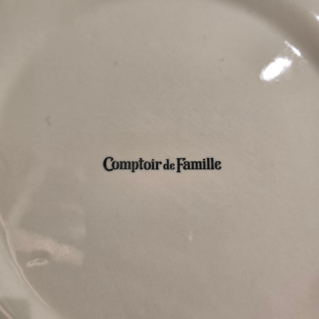 Comptoir de Famille French Vintage Burgundy Floral Garland Plate (31cm)