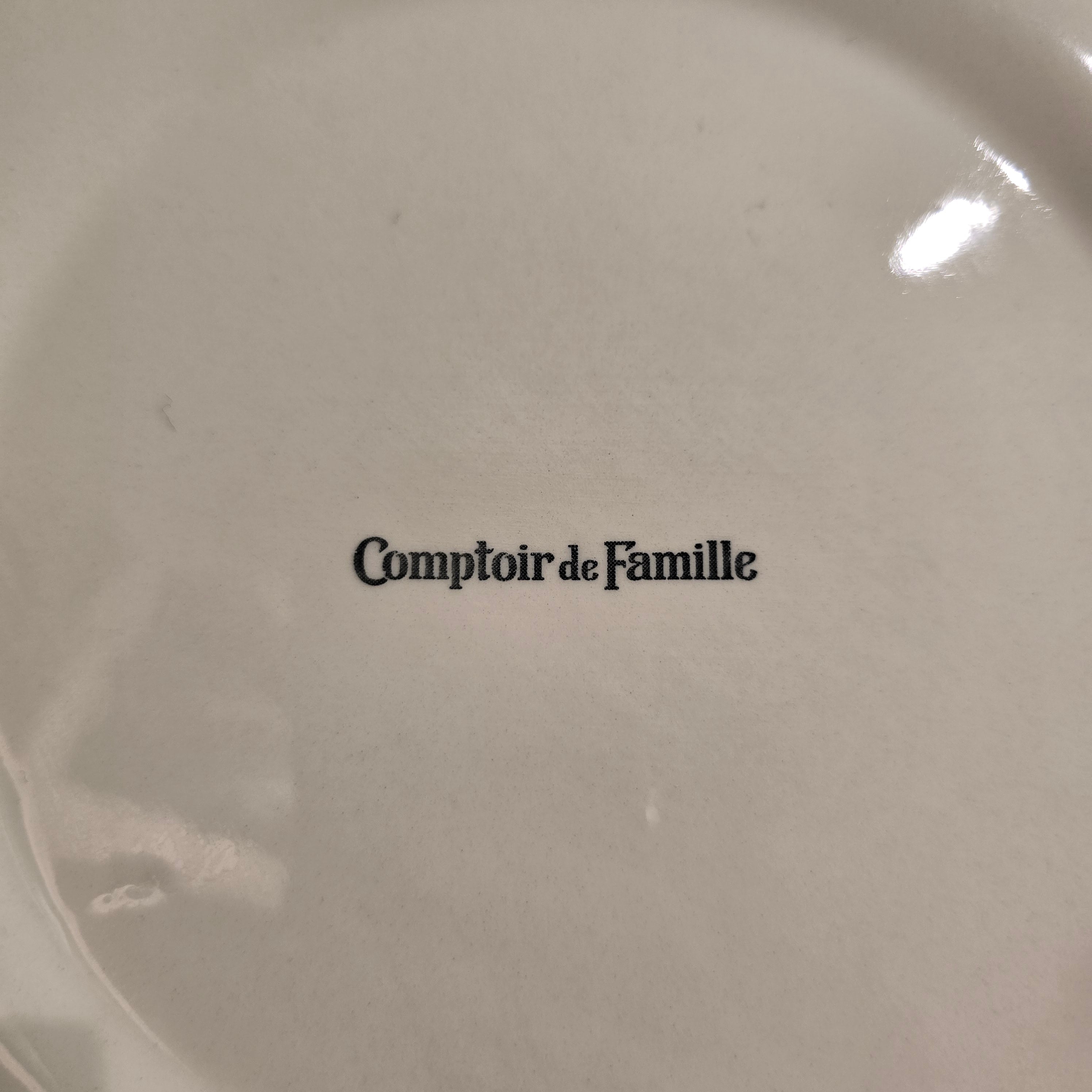 Comptoir de Famille French Vintage Burgundy Floral Garland Plate (31cm)