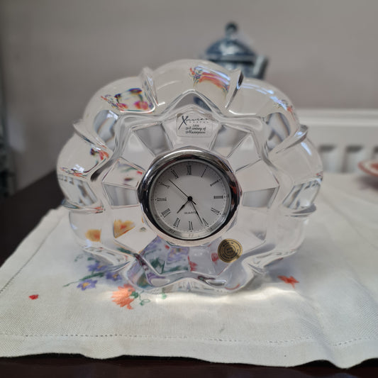 Czech Republic crystal table clock