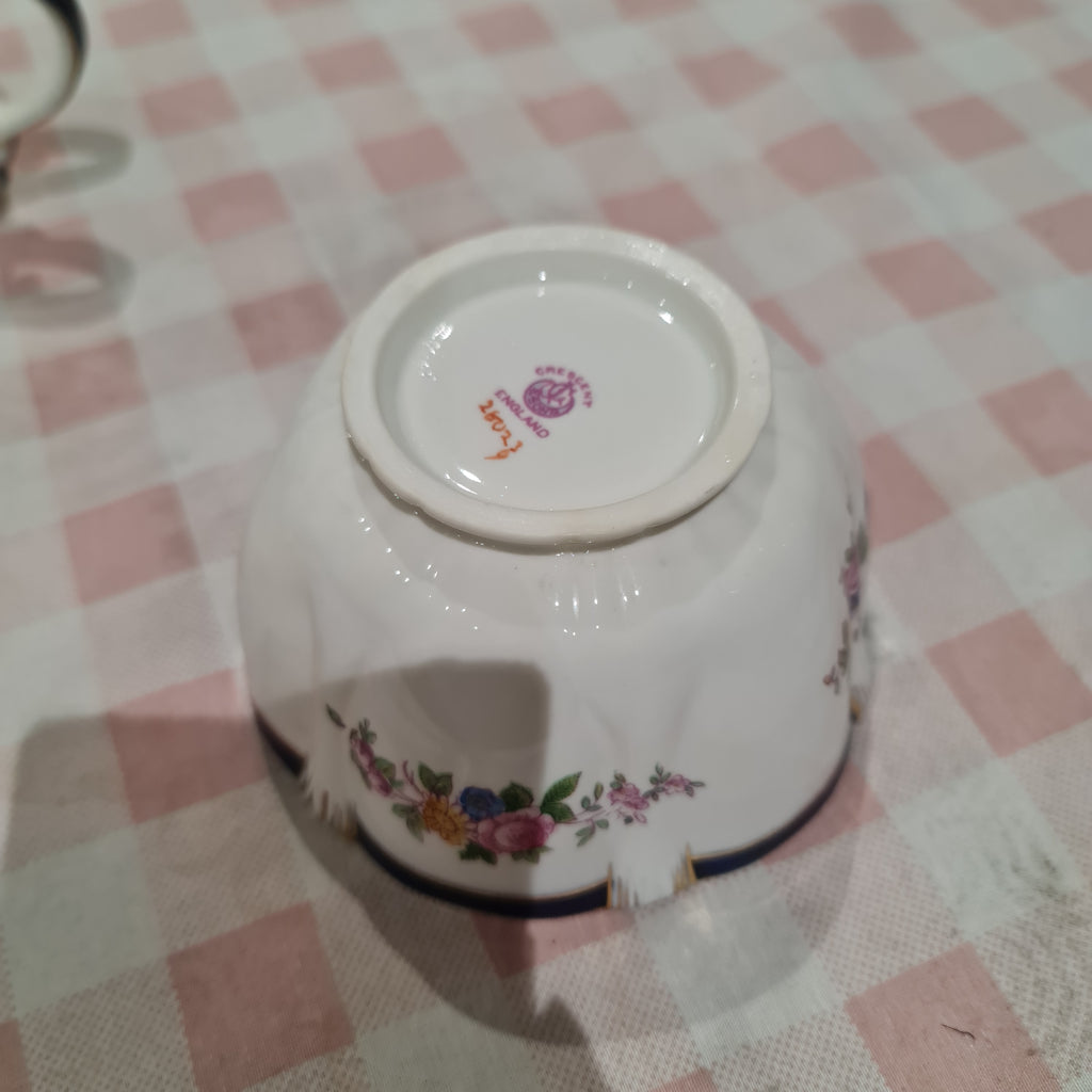 Vintage Crescent fine bone china tea set /milk jug/ sugar bowl