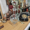 Vintage Etched Glass or Crystal Decanter - Mid-20th Century