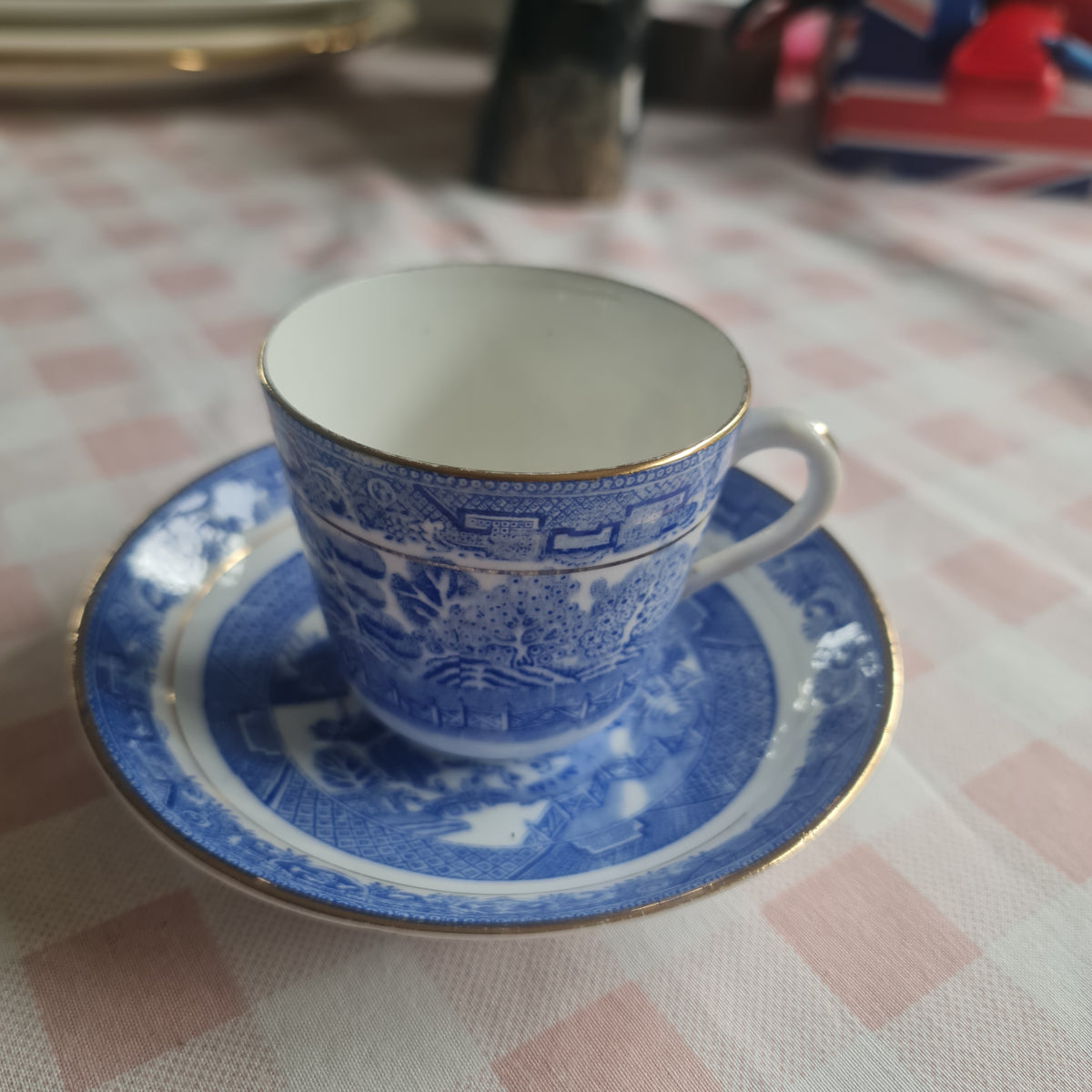 Royal Worcester 1890 blue willow tea set