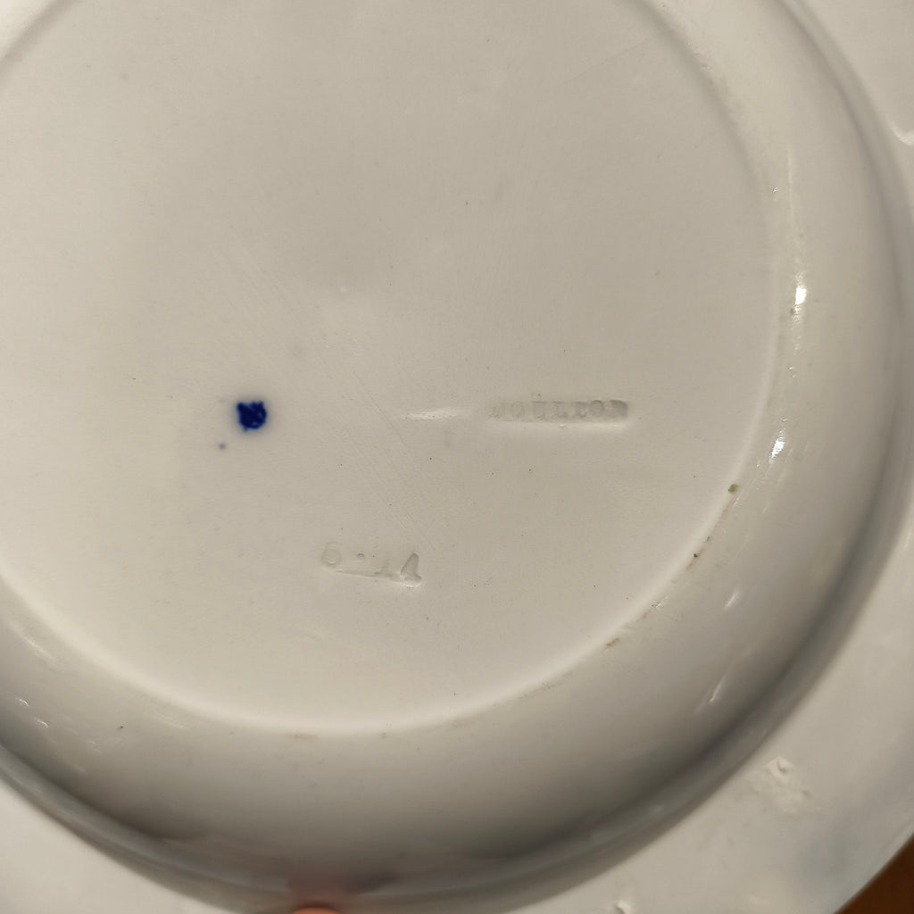 Antique Doulton Burslem "Watteau" Flow Blue Plate, Circa 1894